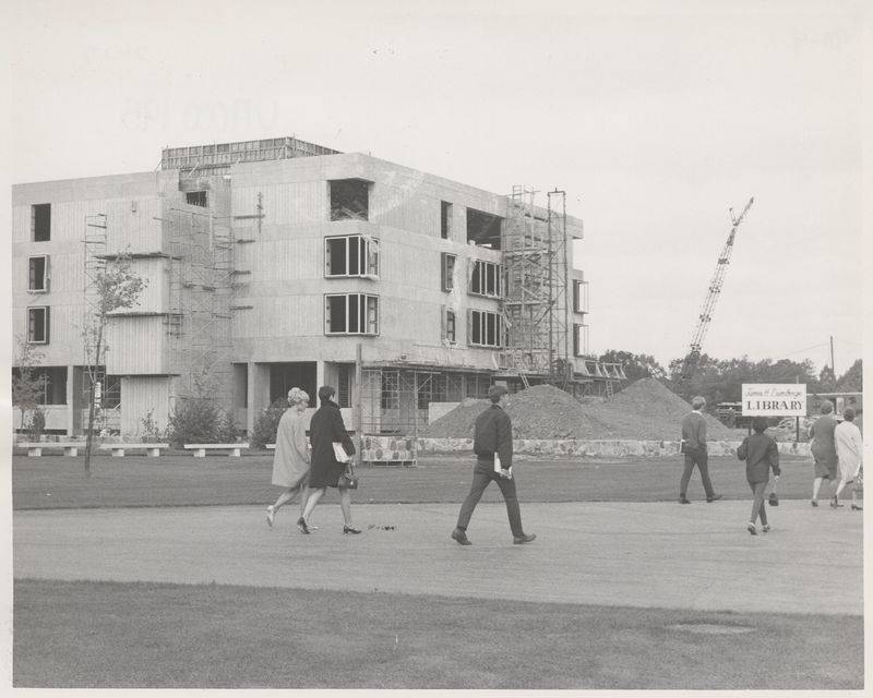Zumberge Library construction